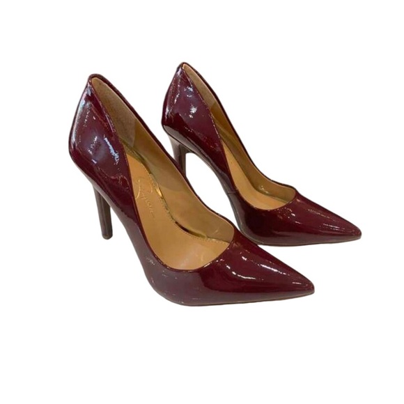 Jessica Simpson Cassani Berrilicious pointy toe glosssy patent Pumps size 10 new - Picture 2 of 3